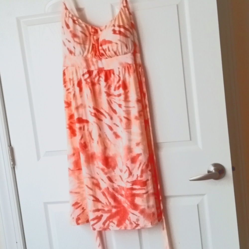 XL Allison Brittney orange tie die dress